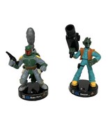 Vtg Star Wars Bounty Hunters Greedo Boba Fett Attacktix Figures Lot of 2... - $180.87 MXN