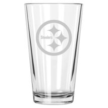 Pittsburgh Steelers NFL Satin Etch Beer Pint Glass Cup 16 Oz - $22.77
