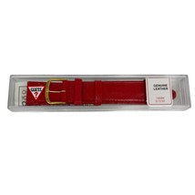 Vintage GUESS Leather Watch Band Strap Replacement Red 18MM New - $29.69