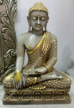 15&quot; Antique Marble Buddha Religious Handmade Statue Occasional Gift Deco... - $2,115.24