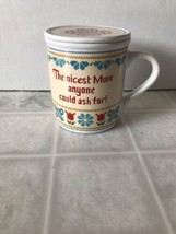 Hallmark Vintage 1983 Nicest Mom in The World Coffee Tea Cup with Lid Mug Mates - $24.73