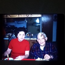 Elderly Couple at Dinner in Nice House Home 1981 Found 35mm Slide Photo OOAK - £6.67 GBP
