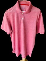 ST. JOHN&#39;S BAY MENS SS COTTON RED LEGACY COLLARED POLO TOP SHIRT EUC - £13.61 GBP