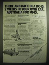 1974 Air New Zealand Ad - There and back in a DC-10. 2 weeks in your own car.  - £14.74 GBP