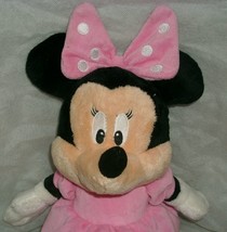 14&quot; Disney Baby Minnie Mouse Stuffed Animal Plush Toy Rattle Soft Doll Pink Cute - £14.90 GBP