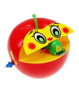 Money Box Red Apple with Worm and a Key (Money Bank), European Retro Toy - $16.00