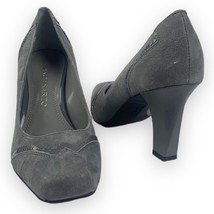Franco Sarto 3inch Tavern heel Suede and Patent Leather Heel. - £25.34 GBP
