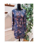 Lila Rose Women's Blue Polyester Round Neck Long Sleeve Knee Length Dres... - $27.72
