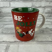 Peanuts Snoopy Charlie Brown Be Jolly Be Merry 15oz Christmas Mug - $19.20 CAD