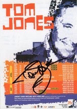 Tom Jones Live Hand Signed Autograph Concert Theatre Flyer - £8.78 GBP