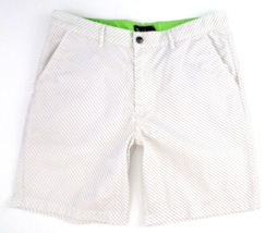 Vurt Men&#39;s Casual Walking Sport Surf Skate Shorts 36 Pale Beige w/ Pinst... - $9.90