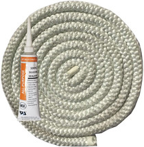 KOZI Pellet Stove Door Rope Gasket; 3/8&quot;x 8&#39; Kit with/adhesive - £7.72 GBP