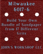 Build Your Own Bundle Milwaukee 6017-6 1/4 Sheet No-Slip Sandpaper 17 Grit - £0.78 GBP