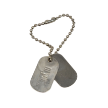 VINTAGE 1997 HASBRO 12" GI JOE GEORGE S PATTON REPLACEMENT METAL DOG TAGS - $4.75