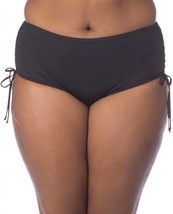 Kenneth Cole adjustable high waist tankini bottom - plus size in Solid Black - £40.46 GBP