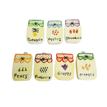 Jelly Canning Mason Jars Wooden Plaques Hangers 7 Piece Set Vintage Hand painted - £19.72 GBP