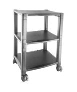 3-Shelf Mobile Printer Stand with Organizer Drawer in Black - $2,738.48 MXN