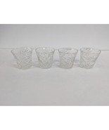 Vintage Anchor Hocking Prescut Set of 4 Whiskey Glasses Cups Star of David - £18.35 GBP