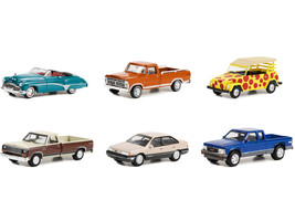Vintage Ad Cars Set of 6 Pcs Series 8 1/64 Diecast Cars Greenlight - $63.03
