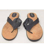 Boc Womens Born Concept Leather Flip Flop Black 11 - $52.91 CAD