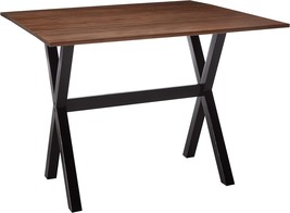 Nathan James Kalos Solid Wood Drop Leaf Folding Console Table And, Walnut/Black. - £81.29 GBP