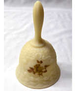 Vintage FENTON 6&quot; Basketweave Bell CHOCOLATE ROSE ON CAMEO - Art By Kim ... - €13,19 EUR
