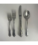 4 Piece Oneida Arbor Rose True Rose Stainless Set Fork Knife Spoon Salad - $366.07 MXN