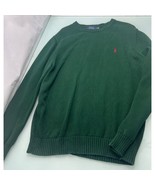 Polo Ralph Lauren Men Knit Sweater Christmas Green Crewneck Pullover Lar... - £23.64 GBP