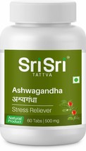 2 x Sri Sri Tattva Herbal Ashwagandha 500mg 60 Tablet | DHL Shipping - £12.02 GBP