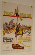 Usa Movie 1962 Poster 62/63 Please Don&#39;t TELL-1SH 40&#39;&#39;X27&#39;&#39;Original Folded,Stamp - £298.82 GBP