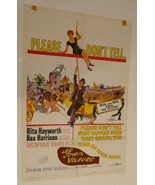 USA Movie 1962 Poster 62/63 PLEASE DON&#39;T TELL-1SH 40&#39;&#39;X27&#39;&#39;Original FOLD... - £299.38 GBP