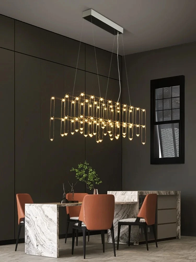 Postmodern Dining Room LED Chandelier Creative Firefly Personality Front... - $433.44+