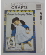 MCCALLS CRAFTS PATTERN #M4186 SOPHIE RAGTIME DOLL CLOTHES PLAYMATEDOLL UNCUT2003 - $7.59