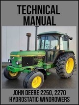 John Deere 2250 2270 Hydrostatic Windrowers Technical Manual TM1078 On USB Drive - £14.47 GBP