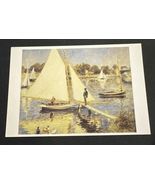 Vintage Postcard Pierre Auguste Renoir Sail Boat Harbor Canvas Print Art... - $6.00
