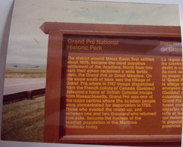 Vintage Grand Pre-National Historic Park Sign Nova Scotia Canada 1984 Color Phot - £1.57 GBP