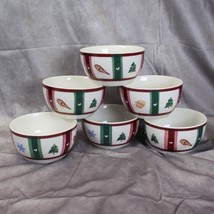 Pfaltzgraff Snow Bear Soup Bowls 5.5&quot; Lot of 6 Christmas - £24.32 GBP