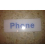 BELL SYSTEMS Telephone Booth Sign Pay Phone White &amp; Blue  Vintage 4 3/4x... - $47.52 CAD