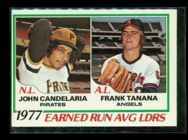 Vintage 1978 Topps Run Ldrs Baseball Card #207 Candelaria Pirates Tanana Angels - £7.82 GBP