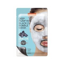 Purederm Deep Purifying Black O2 Bubble Mask Charcoal Facial Sheets with... - £9.67 GBP