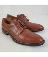 Cole Haan Men&#39;s Shoes 9M British Tan Leather Warren Cap Toe Derby Oxford - £31.41 GBP