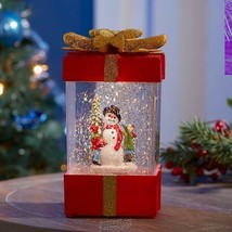 Christmas Holiday Snow Globe Giftbox With Glittery Snow Scene Jobber - £22.41 GBP