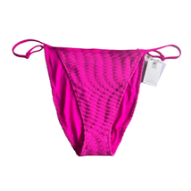 Good American Womens Plus 7 4X String Bikini Bottom Hawaiian Pink Textured NWT - £21.90 GBP