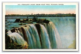 Terrapin Point  from  Goat Isle Niagara Falls New York NY UNP WB Postcard I21 - £1.52 GBP