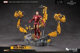 ZD Toys 1/10 Suit-up Gantry Model Toy &amp; Iron Man MK4 Action Figures Perfect Gift - £85.14 GBP