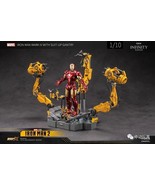 ZD Toys 1/10 Suit-up Gantry Model Toy &amp; Iron Man MK4 Action Figures Perf... - £85.38 GBP
