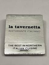 Vintage Matchbook Cover La Tavernetta  Ristorante Italian Tamarac Center, Fl gmg - £9.86 GBP