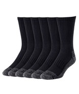 Blue Mountain Men&#39;s Cushioned Steel-Toe Crew Socks Large Black 6-Pair - $46.83 CAD