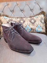 Handmade Men&#39;s Brown Chukka Suede Leather Shoes Lace Up Dress Formal Ank... - $128.69+