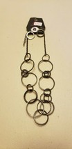 Paparazzi Short Necklace & Earring Set (New) Go With The Flow Silver Set #6160 - £3.91 GBP